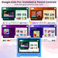 Kids Tablet 10.1 inch Android 14 Octa-Core 64GB 6000mAh Kids Space Parental Control 1280 * 800 HD Touchscreen Shockproof Case Dual Camera Gift for Toddler Children (Blue)