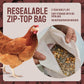 PTCOM Hatortempt 5lb Organic Chicken Feed for Laying Hens - 3 Grain Essential Blend - 5% Calcium with Oyster Shell for Chickens - Grit for Digestion - Chicken Food - Healthier Hens for Healthier Eggs
