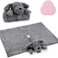 Heartbeat Toy Heartbeat Blanket for Dog Anxiety Relief, Heartbeat Stuffed Animal for Puppy Calming Aid Behavioral Aid, Dog Comfort Toy for Sleep Aid Cuddle, Grey