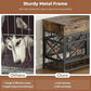IRONCK 44 inch Large Dog Crate Furniture, Wooden Dog Kennel with Storage Drawers for Medium/Large Dogs, Decorative Dogs Kennel Indoor, Rustic Brown
