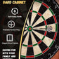Sisal Dart Board Cabinet Sets, Decorative Dart Boards for Adults [6*Steel Darts] - Wooden Dartboard Cabinet with Integrated Scoreboard for Family Game Rooms