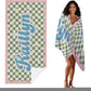 JML Personalized Beach Towel with Name, Custom Flower Beach Towel, Customized Microfiber Pool Towel, Quick Dry & Absorbent Swim Towel for Adult,Anniversary, Birthday, Summer Holiday,Vacation