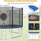 GYMAX Trampoline, 8FT 10FT 12FT 14FT 15FT 16FT Recreational Trampolines w/Safety Enclosure Net & Ladder - ASTM Certificated, Outdoor Trampoline for Kids and Adults