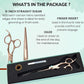 Kenchii Rose Dog Grooming Scissors, 8 Inch Straight Shears, Dog Scissors for Grooming, Ergonomic Design for Comfort and Precision, Heavy Duty, Durable and Sharp