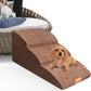 Topmart High Density Extended Foam Dog Ramp&Steps 3 Tiers,15.7" High,Non-Slip Dog Stairs with Waterproof Cover,Soft Foam Pet Ladder,Best for Injured,Older Cats,Pets with Joint Pain