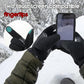 HANDLANDY Winter Gloves for Men Women, Thermal Gloves for Cold Weather Driving Cycling Ski Outdoor, Insulated Leather Work Gloves (Medium, Black)