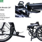 SOLOROCK 20" 8 Speed Aluminum Folding Bike - Wonder V Brakes, with Fenders & Alloy Rear Rack, Stainless Steel Spokes & Stainless Steel Fender Stays