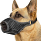 LUCKYPAW Dog Muzzle, Soft Muzzles for Large Medium Small Dogs to Prevent Biting Chewing with Ring and Adjustable Strap for Vet Visit Training (Black, XS)