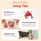 JAYU PET Red Cat Ball [W/O Bell Version] - Handmade Silvervine Cat Toy with Catnip, Interactive Matatabi Ball for Indoor Cats & Kittens, Feline Play Toy & Gift (2.7 inch)