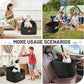Dog Car Seat for Small Medium Dogs, Memory Foam Booster Car Seat for Dogs up to 35 lbs, Elevated Pet Car Seat, Travel Safety Bed with Washable Removable Cover and Storage Pockets(Black)