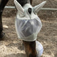 Equinavia Algard Soft Mesh Horse Fly Mask with Ear Protection and 45 UPF Rating | No Eye Irritation & UV Protection - Silver - Horse