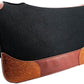 Jeereal 32"x34" Western Horse Saddle Pad,100% Wool Blend Felt 3/4" Thick (Black)
