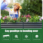 Land Guard Galvanized Raised Garden Bed with Legs, 96×24×32in Raised Garden Beds Outdoor with Drainage Holes, Planter Boxes Outdoor for Backyard, Patio, Balcony, 800lb Capacity, Gray