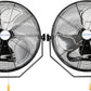 BILT HARD 18 inch Industrial Wall Fan, 4300 CFM, 3-Speeds High Velocity Wall Mount Fan with Sealed Motor, Heavy Duty Metal Barn Fans, 2 Pack
