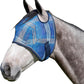 Kensington UV Horse Fly Mask with Web Trim - Protective Mask with Dual Ear Opening & Forelock Freedom - Medium, Kentucky Blue