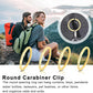 10Pack 1-1/2" Large Round Carabiner Clips, Metal Spring O Rings for Organizer Key Rings, Paracord Keychain Lanyard, Pet Chains, Purse Hardware, Key Snap Hooks DIY Accessory (Gold)