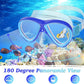 Kids Mask Fins Snorkel Set, Dry Top Snorkeling Gear for Kids Youth Boys Girls Junior Age 5-15 Tempered Glass Snorkel Mask Set Panoramic View Snorkeling Packages