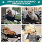 Dog Bike Basket Mountain Bike Shopping Basket Portable Cat and Dog Carrier for Bike Front Crossbar with Sponge Liner ty Strap (Black)