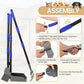 Heeyoo Dog Pooper Scooper, Dog Poop Tray and Rake Set, Pet Waste Removal Scoop with Long Adjustable Sectional Stainless Handles