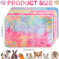 Reginary 4 Pcs Waterproof Guinea Pig Blankets Washable Small Animal Fleece Bedding Absorbent Guinea Pig Cage Liners Reusable Pet Pee Pad Sleep Mat for Hamster Ferret(Tie Dye Pattern,35 x 24 Inch)