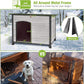 GUTINNEEN Dog House Insulated Outdoor Dog Kennel with Liner for Winter Large(Off-White)