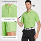 Esabel.C Jacquard Golf Shirts for Men Moisture Wicking Short Sleeve Performance Dry Fit Active Mens Polo Shirts