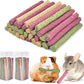 ERKOON Timothy Hay Sticks,Rabbit Chew Toys for Teeth Natural Molar Sticks Rabbits Treats for Bunnies, Chinchilla Guinea Pigs, Gerbil, Hamster (50 Pcs)