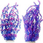 kathson Pack of 2 Extra Large Aquarium Plants,23 Inches Tall Aquarium Plants Plastic Artificial Green Water Plants Bendable Tall Fish Tank Plant Decorations for Freshwater and Saltwater (Purple)