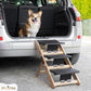 Dog Steps for Bed & Couch 2-in-1 Dog Stairs/Ramp - Height Adjustable Dog Ramp for Couch 7” - 20” - Pet Stairs, Dog Stairs for Small Dogs - Easy to Move Pet Steps with Landing Platform, Natural