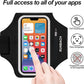 Armband for iPhone 16 Pro Max/16 Plus/15 Pro Max/15 Plus/iPhone 14 Pro Max/14 Plus/13,12,11 Pro Max/XS Max,Water Resistant Sport Armband with Zipper Slot for Airpods and Keys (Black)