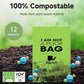 Certified Compostable Poop Bags for Dogs, 240 Poop Bags (16 Rolls), Landfill Friendly, Leak Proof Unscented Easy Open Poop Waste Bag（Green）
