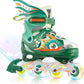Children's Adjustable Inline Skates with 4-Size Adjustable Fit, Inline Skates with Triple Safety Straps & LED Light Wheels Perfect for Beginners,Ideal Gift for Boys & Girls