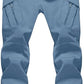 TACVASEN Men's Winter Pants 9 Pockets Fleece Snow Hiking Pants Water-Resistant Warm Softshell Thick Tactical Pants