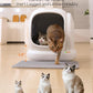 MeoWant Self Cleaning Cat Litter Box, Open-Top Automatic Cat Litter Box with Safety Protection, App Control, Odor-Free, 75L Large Space for Multiple Cats