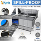 KANIS Professional Dog Washing Station - 304 Stainless Steel Pet Wash Sink & Grooming Bath Tub for Home with Ramp, Shower, Floor Grate, Storage Shelf, Faucet, Drain Kit for Large, Medium & Small Pets