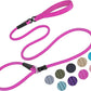 Slip Lead Dog Leash，Strong Nylon Rope Leash and Padded Handle,No Pull Outdoor Walking Training Lead for Small Medium Large Dogs(Fuchsia, 1/2"×6ft)