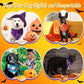 Amylove 120 Pcs Halloween Dog Bandanas Bulk Holiday Triangle Dog Pack Puppy Kerchief Bandana Adjustable Pet Scarf for Pet Cat Costume Accessories Decor(Skeleton)
