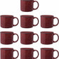 DISCOUNT PROMOS Ceramic Campfire Coffee Mugs 13 oz. Set of 10, Bulk Pack - Perfect for Tea, Espresso, Cappuccino, Hot Cocoa - Maroon