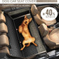 Back Seat Extender for Dogs Holds 400lbs, PU Leather Hard Bottom Car Seat Cover for Dogs,Heavy Duty Dog Car Seat Cover for Back Seat, Waterproof Dog Hammock for Car, Large Pet Bed for Car, Suv, Truck