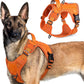 rabbitgoo Tactical Dog Harness for Large Dogs, No Pull Military Service Vest with Handle & Molle, Easy Control for Training Walking, Adjustable Reflective Straps, Orange, XL
