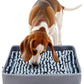 Snuffle Mat for Dogs, Dog Puzzle Mat, Interactive Dog Toys for Enrichment,Sniff Mats with Non-Slip Backing,Suitable for Breeds and Sizes of Dogs (Silver, 17" X 15")