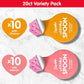 Delectables Lickable Spoon™ Handheld Wet Cat Treats Made with Real Chicken & Salmon, Creamy Puree, Mess Free, Quick & Easy, Grain-Free, No Added Fillers, No Added Preservatives, Variety Pack, 20ct