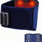 Cordless Back Massager Belt - FSA-HSA Eligible Red Light Therapy Massage Belt with 5 Heating Levels,3 Vibration Modes, Lower Back Massager for Pain Relief Deep Tissue,4 Motors,Battery-Powered (Blue)
