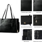 Stylish Dog Purse Carrier, Leather Pet Carrier Bag for Small Dogs Cats Puppy, Airline Approved Soft-Sided Carrier Black