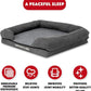 The Dog’s Bed, Small Plush Grey, Memory Foam, Pain Relief: Arthritis, Hip & Elbow Dysplasia, Post Surgery, Lameness, Supportive, Calming, Waterproof Washable Cover, Veterinary Approved