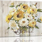 Sunflower Bathroom Pictures Wall Art, Simple Blessed Floral Bathroom Wall Decor, Flower Framed Painting Canvas Artwork for Bedroom Living Room Decorations 20"L x 16"W