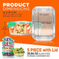 NutriChef 10-Piece Superior Glass Food Storage Containers Set (5 Containers + 5 Locking Lids),Stackable Meal-prep Design, BPA-free Airtight Clear Locking lids with Vent Lids & Air Hole, Wave