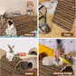 kathson Rabbit Wooden Bridge(20.0 x 11.8 inches),Guinea Pig Wood Tunnel Large Bunny Ladders Small Animal Flexible Hideout for Hamster Chinchillas Guinea Pig Hedgehog and Other Rodents