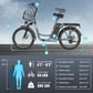 Caroma Electric Scooter with Seat, 48V Removable Battery E-Bike, Up to 30Miles&20MPH, 500/800/1200W Motor, 20" Fat Tire Adult Electric Bicycles for Commuting with Basket