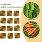 Fhiny 24 PCS Rabbit Chew Toys, Natural Timothy Hay Carrot Biscuit Handmade Bunny Molar Toys for Teeth Small Animal Snacks for Rabbits Guinea Pigs Chinchillas Hamsters Gerbils